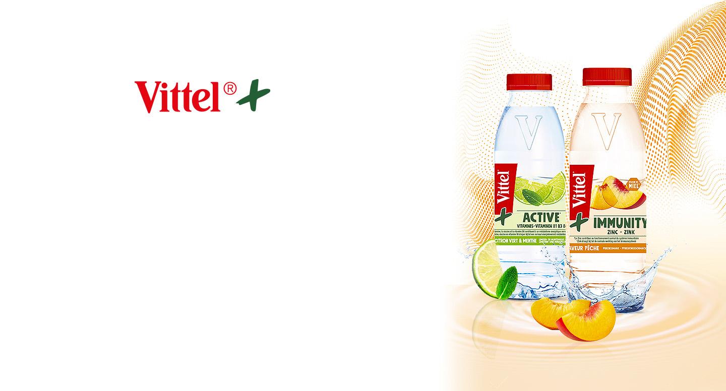 Vittel+ des boissons gourmandes avec un petit